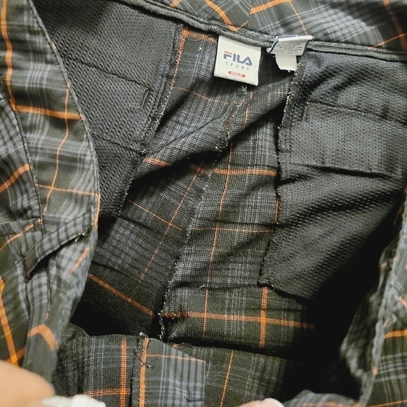 Fila Sport |  Men's Gray and Black Plaid Athleisure Golf Shorts (Waist Size 40) - Picture 4 of 12